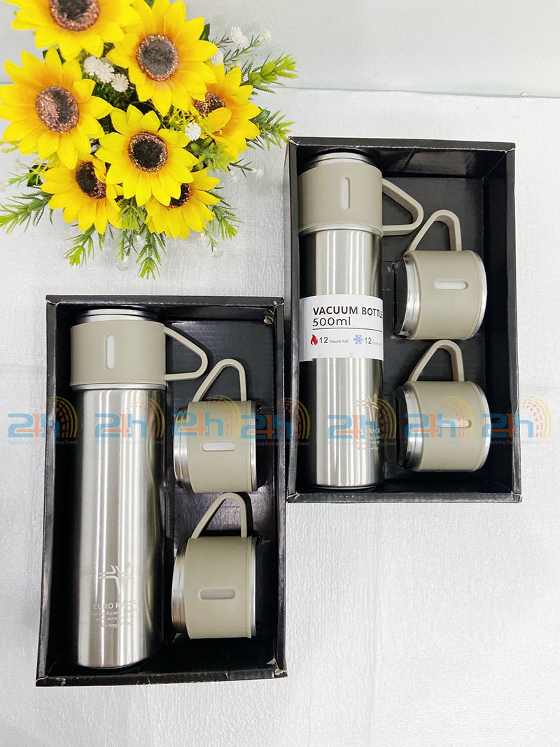 Bộ bình giữ nhiệt kèm ly từ tiêu chuẩn inox 304 an toàn cho người sử dụng