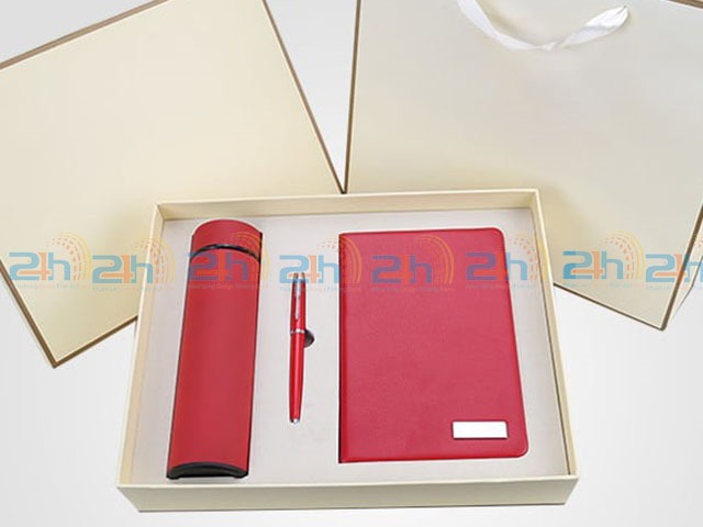 set quà tặng bình giữ nhiệt kèm bút ký