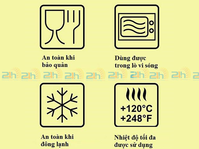 Các ký hiệu quen thuộc khác thường xuất hiện trên vật dụng bằng nhựa nói chung