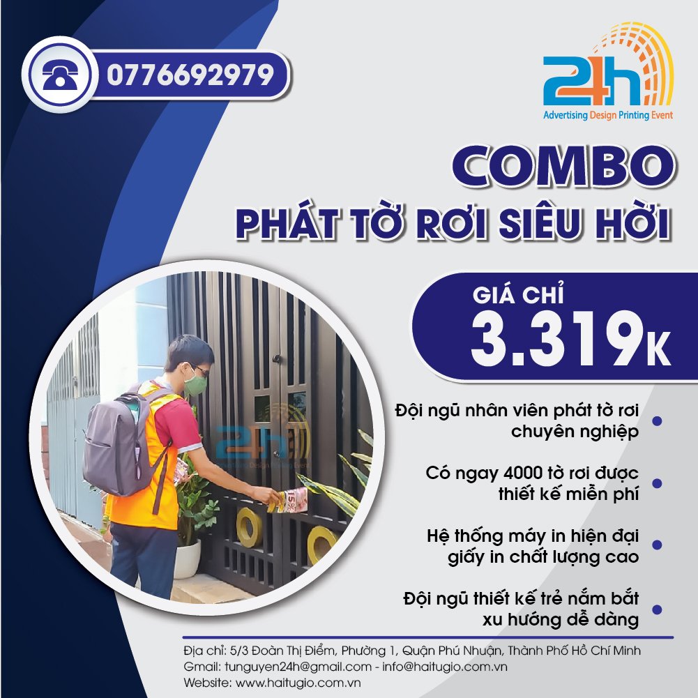 Combo gói dịch vụ Thiết kế - In ấn - Phát tờ rơi SIÊU HỜI tại Haitugio