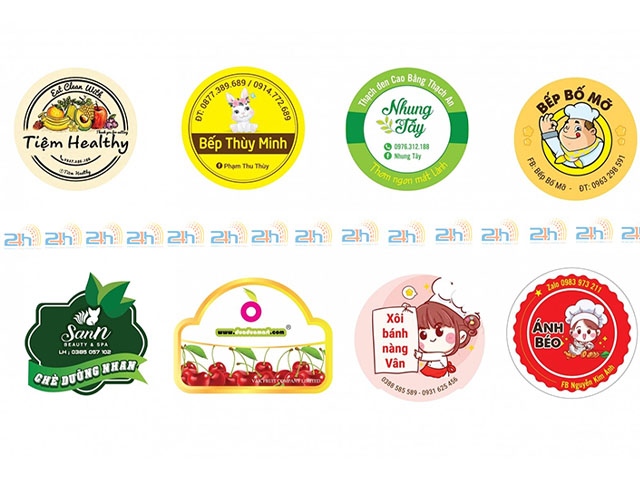 Tem nhãn trang trí thường có màu sắc bắt mắt và thiết kế dễ thương