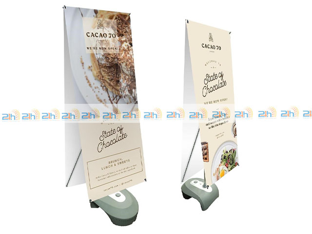 Hai Tư Giờ chuyên thiết kế và in standee độc đáo mẫu đẹp đa dạng