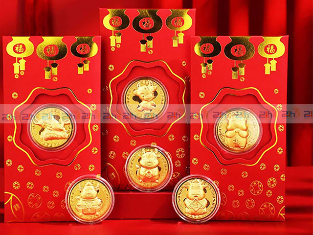 Sắc đỏ là đặc trưng lâu đời của bao lì xì tết