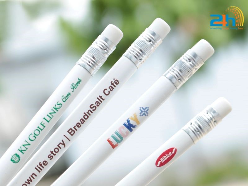 có nhiều phương pháp in logo bút chì quà tặng