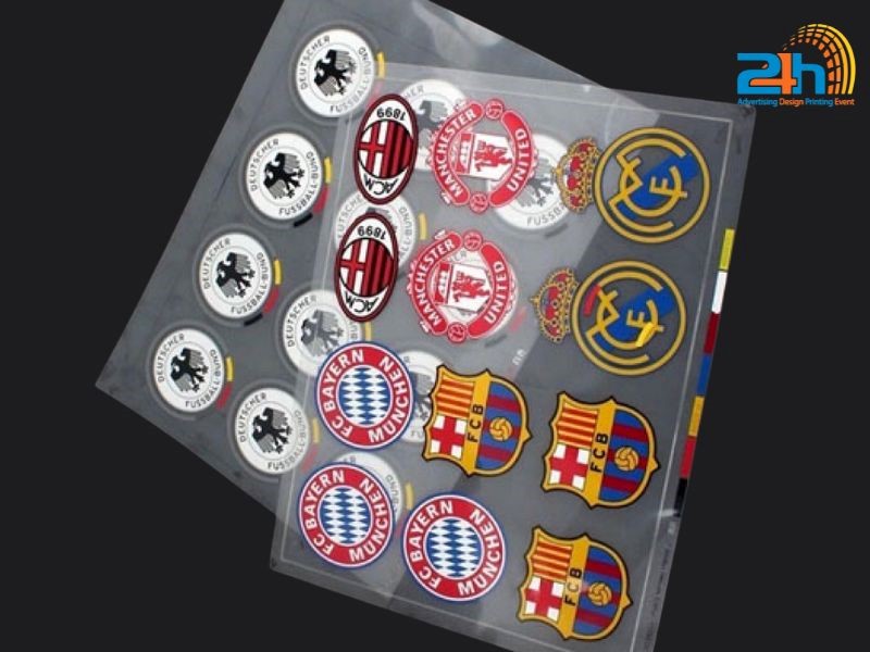 in logo dán trong suốt