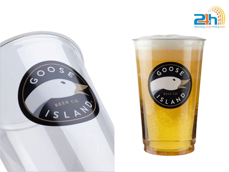 ly nhựa in logo giá rẻ