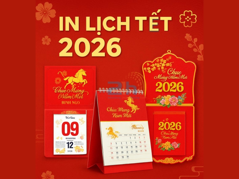 Dịch vụ in lịch tết 2026 giá rẻ